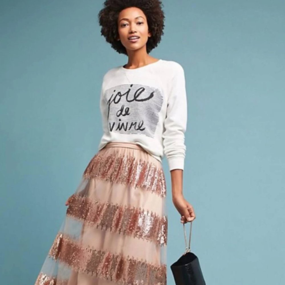Anthropologie Eva Franco Sequin Maxi Skirt NWT